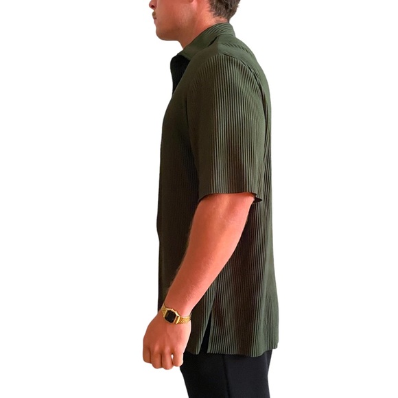 Ribbed Olive Green Zara Shirt - Picture 4 of 6